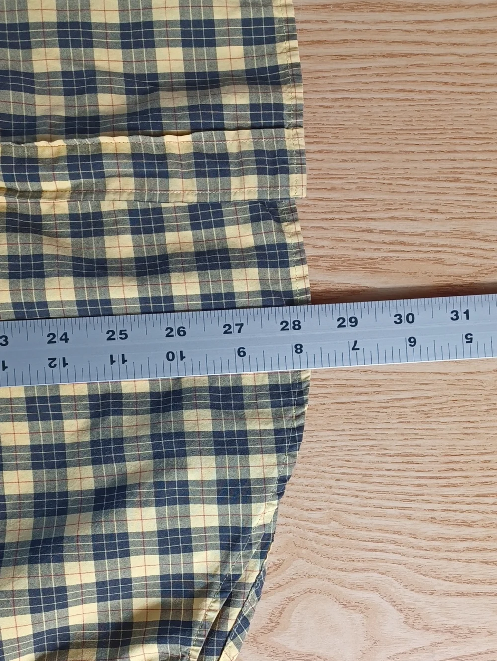 J. Crew Yellow and Black Plaid Long Sleeve Button-Down Cotton Shirt, Mens Small